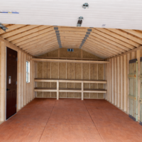 12'x28' Ranch Gable Wood Panel Garage