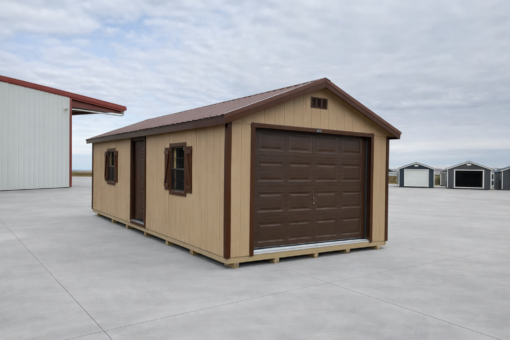 12'x28' Ranch Gable Wood Panel Garage
