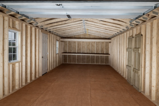73671-1 14'x32' Ranch Gable Wood Panel Garage