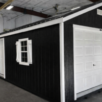 73671 14'x32' Ranch Gable Wood Panel Garage