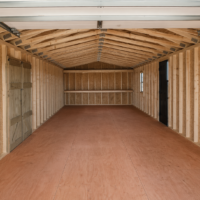 14'x40' Ranch Style Wood Panel Garage