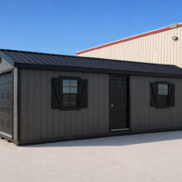 14'x40' Ranch Style Wood Panel Garage