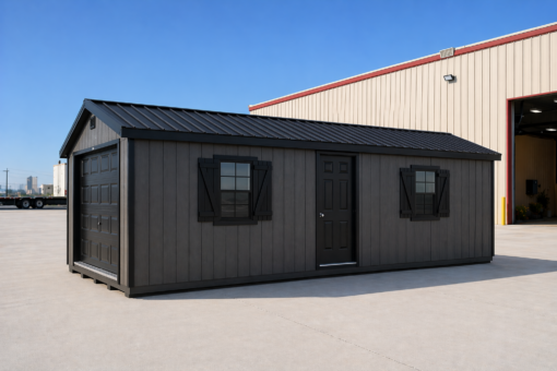14'x40' Ranch Style Wood Panel Garage