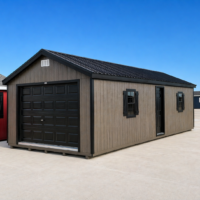 14'x40' Ranch Style Wood Panel Garage