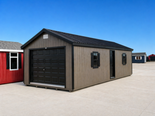 14'x40' Ranch Style Wood Panel Garage