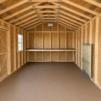 12'x24' Economy Ranch Gable Wood Shed