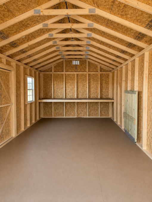 12'x24' Economy Ranch Gable Wood Shed