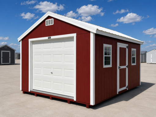 12'x16' Economy Ranch Wood Panel Garage