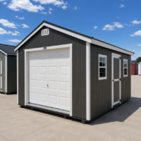 12'x16' Economy Ranch Wood Panel Garage