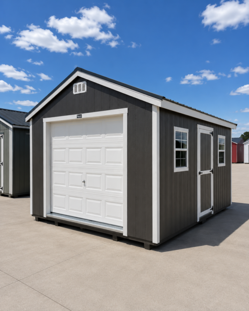 12'x16' Economy Ranch Wood Panel Garage