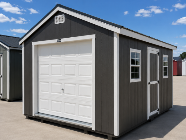 12'x16' Economy Ranch Wood Panel Garage
