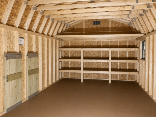 12'x20' High Barn Wood Panel Shed