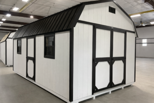 12'x20' High Barn Wood Panel Shed