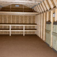 12'x20' High Barn Wood Panel Shed