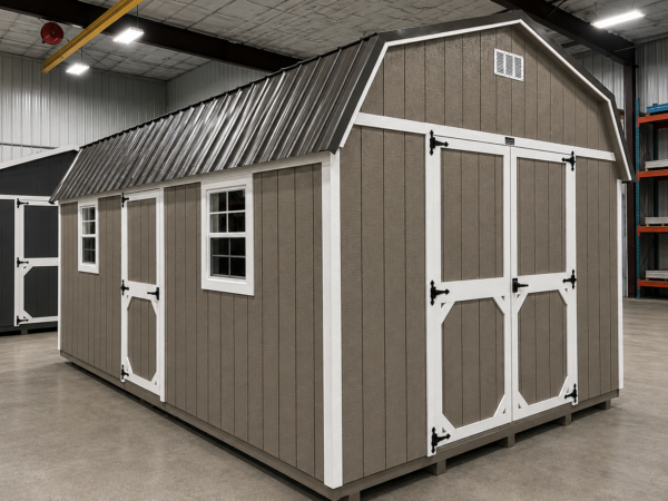 12'x20' High Barn Wood Panel Shed