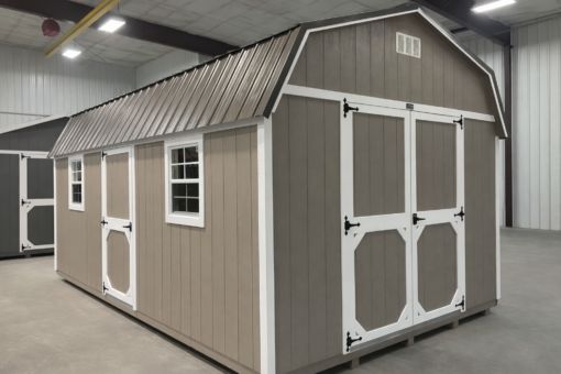12'x20' High Barn Wood Panel Shed