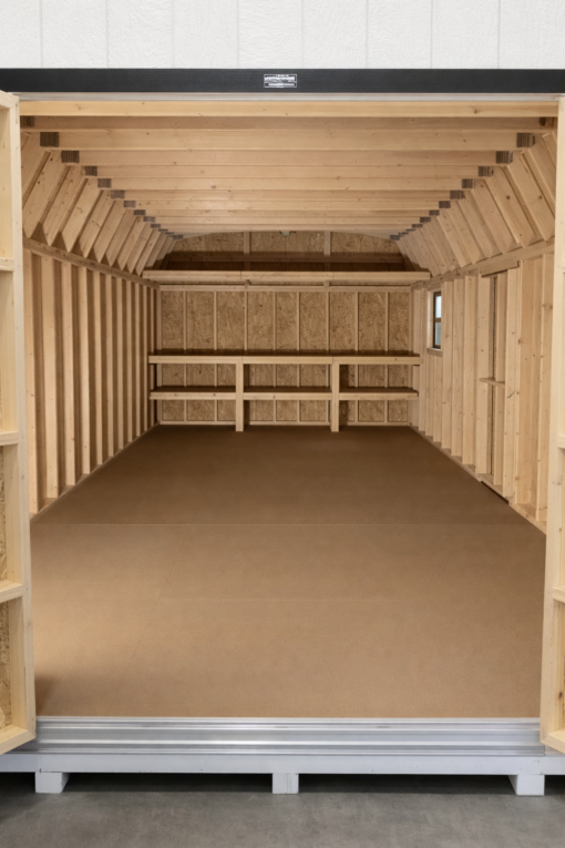 12'x24' High Barn Wood Panel Shed