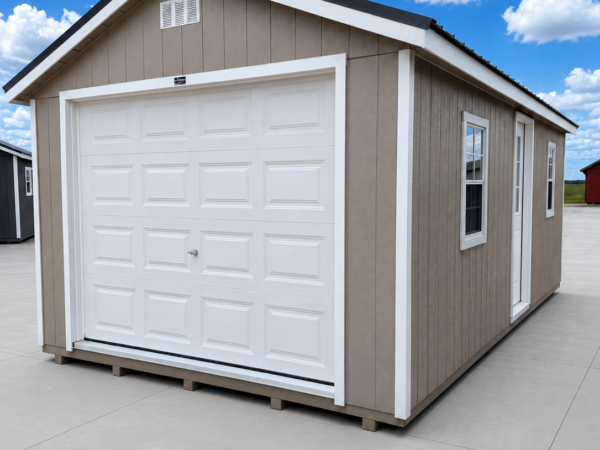 12'x24' Ranch Gable Wood Panel Garage