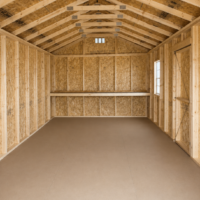 74267-1 12'x24' Economy Ranch Gable Wood Shed