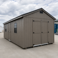74280 12'x24' Economy Ranch Gable Wood Shed