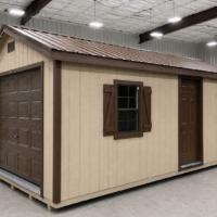 12'x24' Ranch Gable Wood Panel Garage