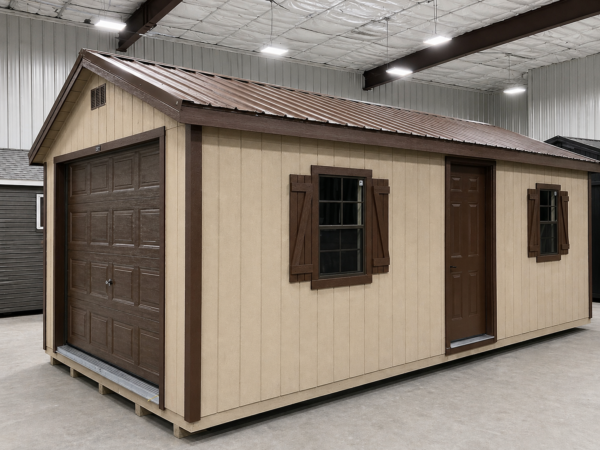 12'x24' Ranch Gable Wood Panel Garage