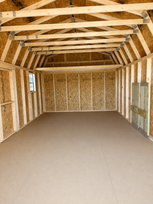 12'x24' Economy High Barn Wood Shed