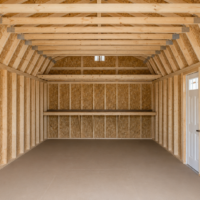 12x24 High Barn Wood Panel Shed