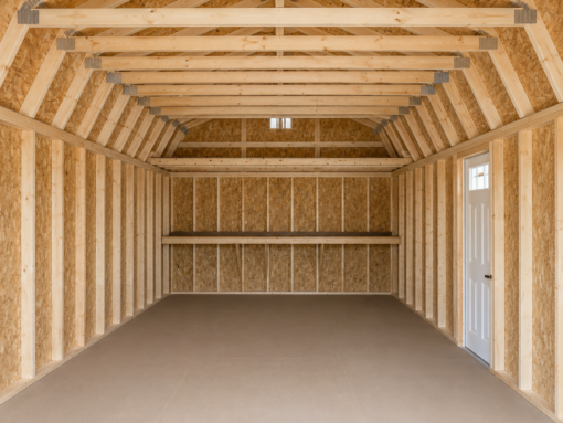 12x24 High Barn Wood Panel Shed