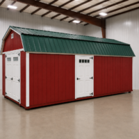 12'x24' High Barn Wood Panel Shed