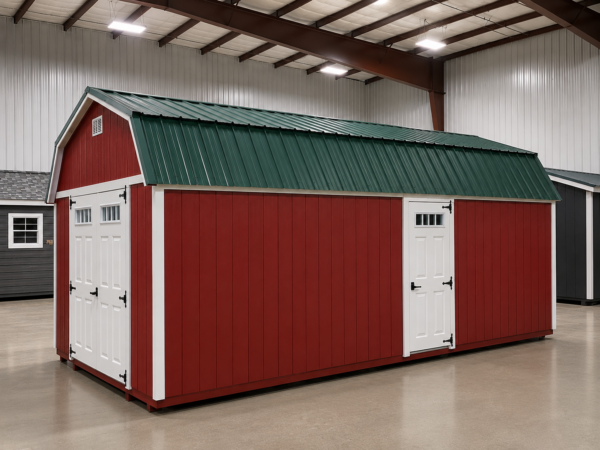 12x24 High Barn Wood Panel Shed