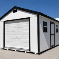 12'x16' Economy Ranch Wood Panel Garage
