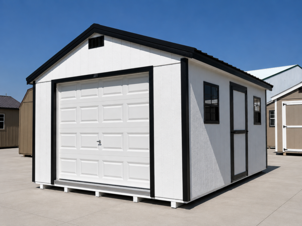 12'x16' Economy Ranch Wood Panel Garage