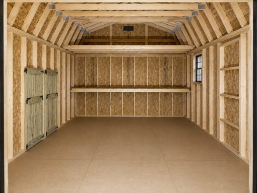 12'x20' High Barn Style Wood Panel Shed