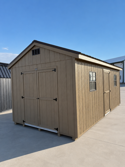 10'x20' Economy Ranch Gable Wood Shed
