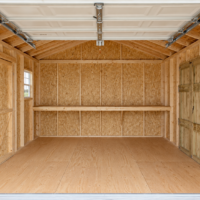 74582-1 12'x16' Economy Ranch Wood Panel Garage