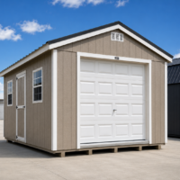 74582 12'x16' Economy Ranch Wood Panel Garage