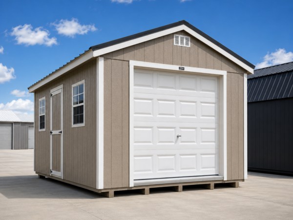 12'x16' Economy Ranch Wood Panel Garage