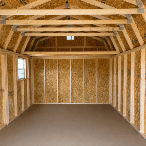 12'x20' Economy High Barn Style Wood Shed