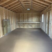 12'x24' Economy Ranch Gable Wood Shed