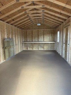12'x24' Economy Ranch Gable Wood Shed