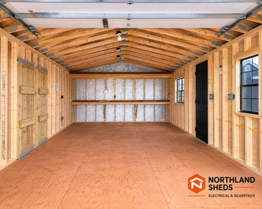 74783-1 14'x32' Ranch Gable Wood Panel Garage