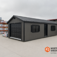 74783 14'x32' Ranch Gable Wood Panel Garage