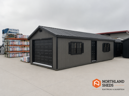 74783 14'x32' Ranch Gable Wood Panel Garage