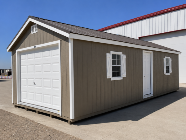 14'x32' Ranch Gable Wood Panel Garage