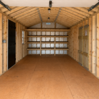 12'x28' Ranch Gable Wood Panel Garage
