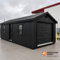 12'x28' Ranch Gable Wood Panel Garage