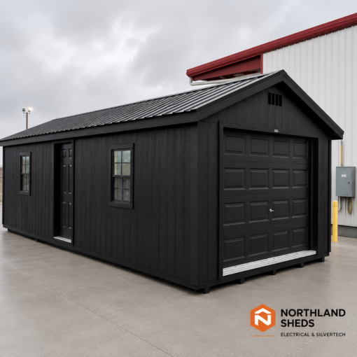 12'x28' Ranch Gable Wood Panel Garage