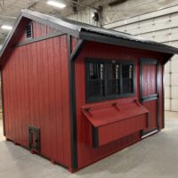 8'x12' Quaker Gable Wood Panel Chicken Coop