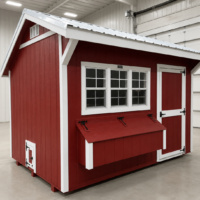 74967 8'x12' Quaker Gable Wood Panel Chicken Coop
